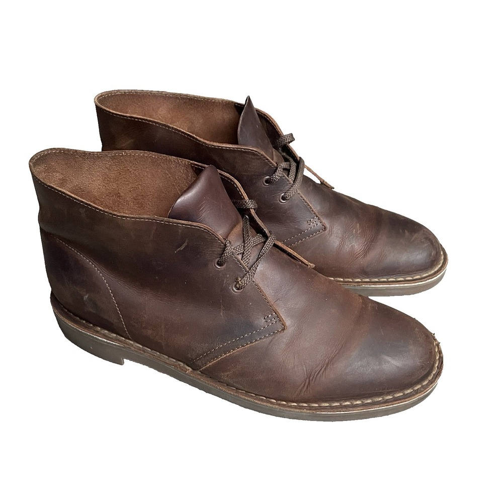 Clarks Collection Men's Brown Leather Chukka Boots Size 11M